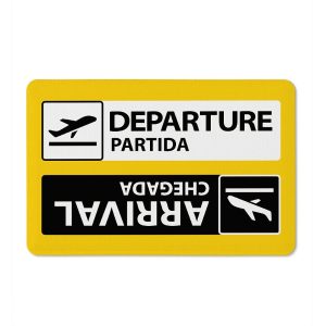Tapete Porta Banheiro Quarto 60x40cm - Viagem Amarelo