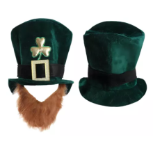 Chapéu Cartola Saint Patrick´s Day C/ Barba Irish Leprechaun