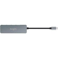 Hub USB 4 Portas Bright HB001 Tipo C 4k
